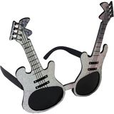 MCM Group Gümüş Renk Rockn Roll Gitar Şekilli Parti Gözlüğü 15X15 cm - Lisinya