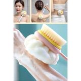 MCM Group Iki Taraflı Uzun Saplı Fırçalı Banyo Vücut Sırt Fırçası Banyo Lifi