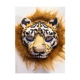 MCM Group Kahverengi Yeleli Saçlı Peluş Aslan Maskesi Mega Peluş 23 No
