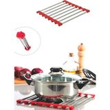MCM Group Katlanabilir Silikon Metal Tencere Tava Altlığı Metal Nihale