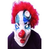MCM Group Kırmızı Renk Afro Bonus Peruklu Palyaço Lateks Et Maske - Lisinya