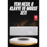 MCM Group Klavye Mouse Seti Sessiz Kablosuz Türkçe Tv Pc Uyumlu