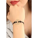 MCM Group Love (Aşık) Siyah Deri Ipli Unisex Mood Bileklik - Lisinya
