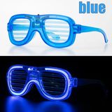 MCM Group Mavi LED Işıklı Parti Gözlüğü - Neon Glow Şerit Gözlük 3 Modlu - Lisinya