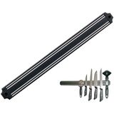 MCM Group Mıknatıslı Bıçak Tutucu Stand - 38 cm - Siyah - Paslanmaz Çelik - Mutfak Düzeni - Güvenli Bıçak Saklama - Tezgâh Düzeni - Modern Tasarım ( Lisinya )