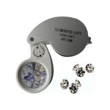MCM Group Mini 40X25MM Takı Büyüteç, Cep Büyüteç, Teftiş, Elmas Pullar, Madeni Kontrol Lup MG21011 - Lisinya