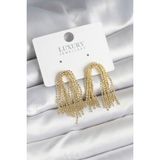 MCM Group Pirinç Gold Renk Sallantılı Kadın Küpe - Lisinya