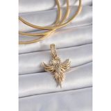 MCM Group Pirinç Gold Renk Zirkon Taşlı Anka Kuşu Ajda Charm