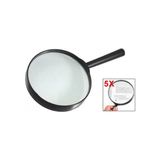 MCM Group Plastik Siyah Yuvarlak Kolu 100MM Dia Büyüteç 5x Büyüteç - Lisinya