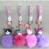 MCM Group Ponponlu Kuromi ve Hello Kitty Anahtarlık ALK4246 ( Lisinya )