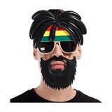 MCM Group Rasta Peruklu Rasta Sakallı Bob Marley Bıyıklı Parti Gözlüğü 27X18 cm