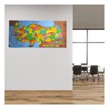 MCM Group Renkli Türkiye Haritası Manyetik Yapıştırıcı Gerektirmeyen Duvar Stickerı 118 cm * 56 cm