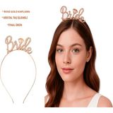 MCM Group Rose Gold Renkli Taşlı “bride” Gelin Tacı