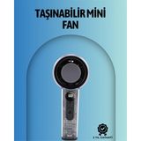 MCM Group Şeffaf Kasa El Fanı | 5V 2A | 100 Kademeli Hava Akışı | Type-C Girişli