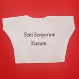 MCM Group Seni Seviyorum Kuzum Yazılı Oyuncak Peluş Tişörtü ( Lisinya )