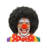 MCM Group Siyah Kıvırcık Afro Peruk ve Kırmızı Sünger Burun Seti