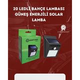 MCM Group Su Geçirmez 20 LED Solar Aydınlatma | Dış Mekan Için Pır Hareket Sensörü ile Akıllı Işık