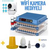 MCM Group Tam Otomatik 120 Yumurta Kapasiteli Kuluçka Makinesi - Civciv Kaz Hindi Ördek Için Kablosuz Kameralı Yedek Motorlu Set ( Lisinya )