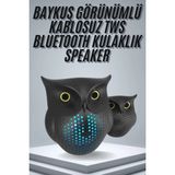 MCM Group Tws Bluetooth Hoparlör Baykuş Tasarımlı Taşınabilir Rgb Işıklı Uzun Pil Ömrü