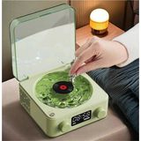 MCM Group Waves Nostalji Plak Görünümlü Bluetooth Hoparlör 3D Ses Dalgası Retro Müzik Plak Yeşil ( Lisinya )
