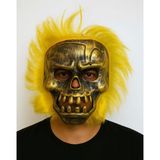MCM Group Wild Skull - Bakır Kafatası Sarı Saçlı Iskelet Maske - Lisinya
