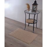 MCN Tekstil Ayak HAVLUSU50 x 70 'zikzak' - 50 x 70 cm - Bej