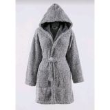MCN Tekstil Kapşonlu welsoft unisex peluş bornoz sabahlık L