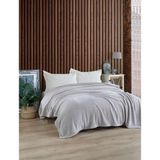 MCN Tekstil Peluş Welsoft Battaniye - Yatak ve Koltuk Örtüsü - 200 x 225 cm - Gri