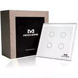 Mco Home Z-Wave Cam Dokunmatik Panel Anahtarı, 4 Röle, Mh-S314, Beyaz
