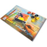 Mcolor 35X50 Spiralli Karton Kapak Resim Defteri 15 Yaprak (1 Adet) Renkli Tasarım