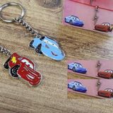 Mcqueen & Sally Kırmızı Mavi Şimşek Cars Çift Anahtarlık