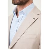 MCR Desenli Slim Fit Mono Yaka Keten Erkek Ceket - 54 - Vizon