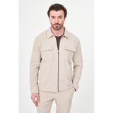 MCR Dokulu Slim Fit Gömlek Yaka Mevsimlik Erkek Mont - Bej - 48