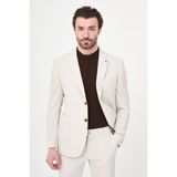 MCR Dokulu Slim Fit Mono Yaka Torba Cep Erkek Ceket - 48 - Taş