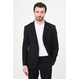 MCR Dokulu Slim Fit Mono Yaka Torba Cep Erkek Ceket - 50 - Siyah