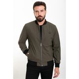 MCR Düz Haki Slim Fit Hakim Yaka Erkek Mont - 48
