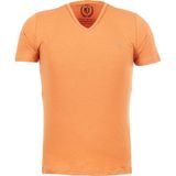 Mcr Düz Kayısı Rengi Super Slim Fit V Yaka Basic Erkek T-shirt