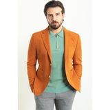 MCR Düz Kiremit Rengi Slim Fit Torba Cep Mono Yaka Erkek Ceket - 50