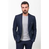 MCR Düz Lacivert Slim Fit Mono Yaka Torba Cep Erkek Ceket - 52