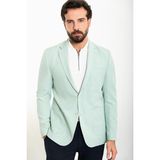 MCR Düz Mint Yeşili Slim Fit Torba Cep Mono Yaka Erkek Ceket - 48