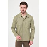 MCR Düz Slim Fit Apaç Yaka Gizli Düğmeli Mevsimlik Erkek Mont - Haki - 48