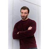 MCR Düz Slim Fit Bisiklet Yaka Şönil Erkek Triko Kazak - Bordo