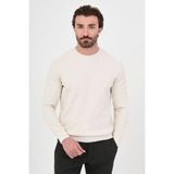 MCR Düz Slim Fit Bisiklet Yaka Şönil Erkek Triko Kazak - Ekru - XL