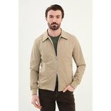Mcr Düz Slim Fit Gömlek Yaka Çift Fermuar Erkek Mont 39638 - Kiremit - 52