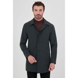 MCR Düz Slim Fit Gömlek Yaka Düğmeli Erkek Trençkot - Haki - 56