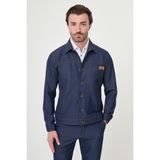 MCR Düz Slim Fit Gömlek Yaka Fermuarlı Erkek Mont Pantolon - Lacivert - 48