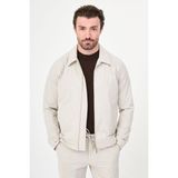 MCR Düz Slim Fit Gömlek Yaka Fermuarlı Erkek Mont Pantolon - Taş - 48