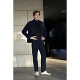 MCR Düz Slim Fit Gömlek Yaka Fermuarlı Yandan Cepli Pantolonu Ipli Erkek Mont Pantolon - Lacivert - 50