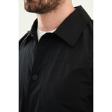 MCR Düz Slim Fit Gömlek Yaka Torba Cepli Baharlık Erkek Mont - Siyah - 56