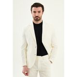 MCR Düz Slim Fit Mono Yaka Torba Cep Erkek Ceket - 50 - Ekru